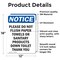 Signmission Please Do Not Flush Paper Towels, 12 in W x Rectangle, Vinyl Decal OS-2PACK-NS-D-1218-V-17382 - alternate 2